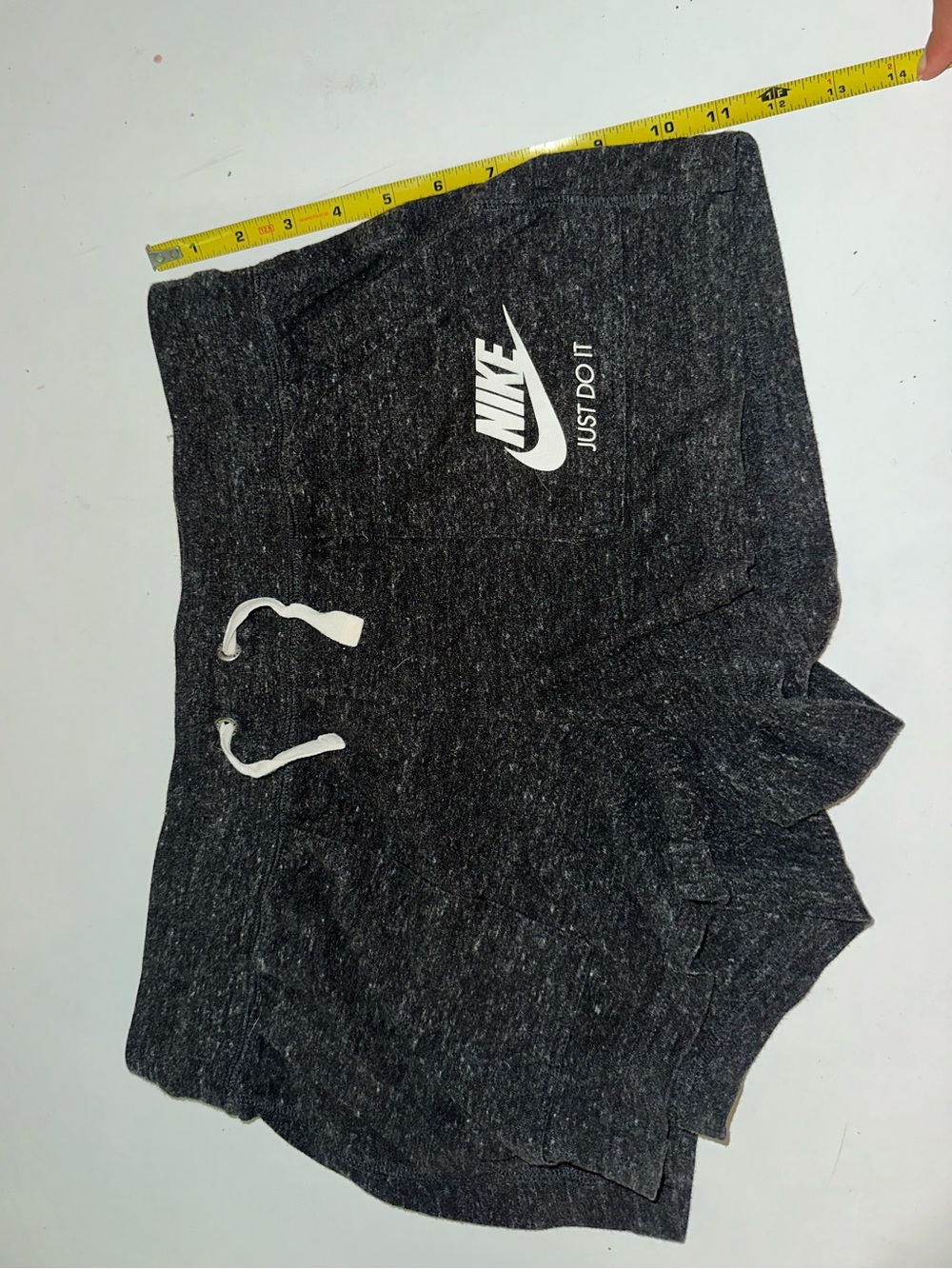 Nike Charcoal Gray Heather Logo Drawstring Shorts